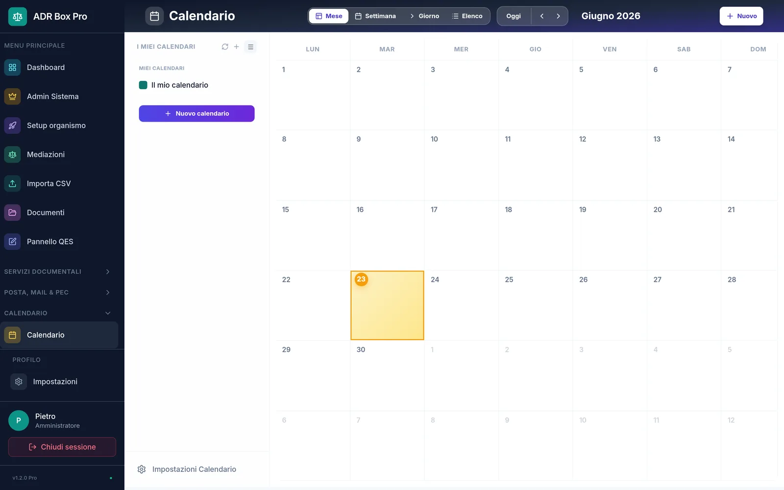 Calendario e incontri